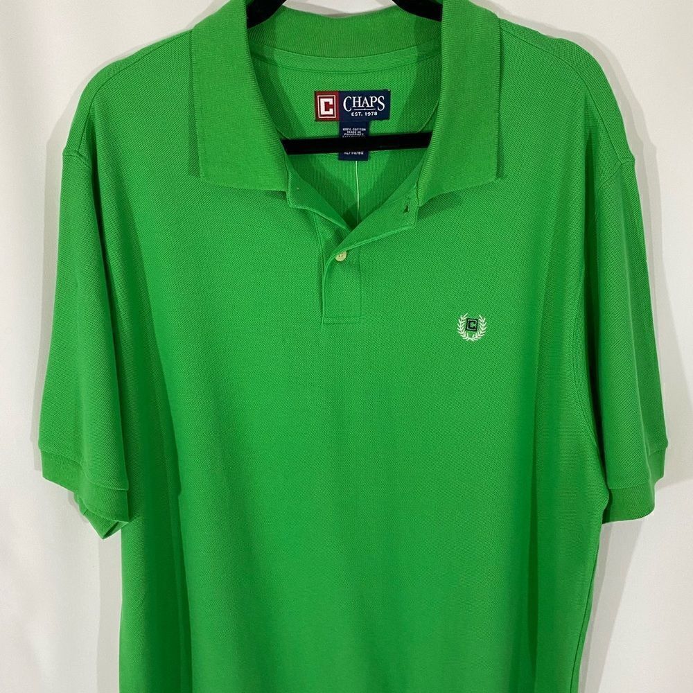 NWT CHAPS Green Polo Shirt